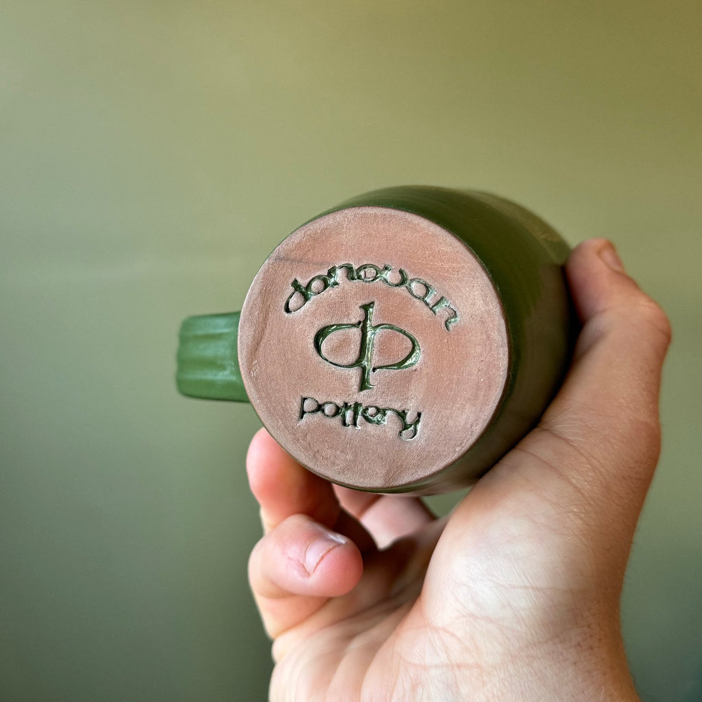 Slytherin Donovan Pottery Hogwarts House Crest  Stoneware with Gold Illustration Handmade Mug with travel lid